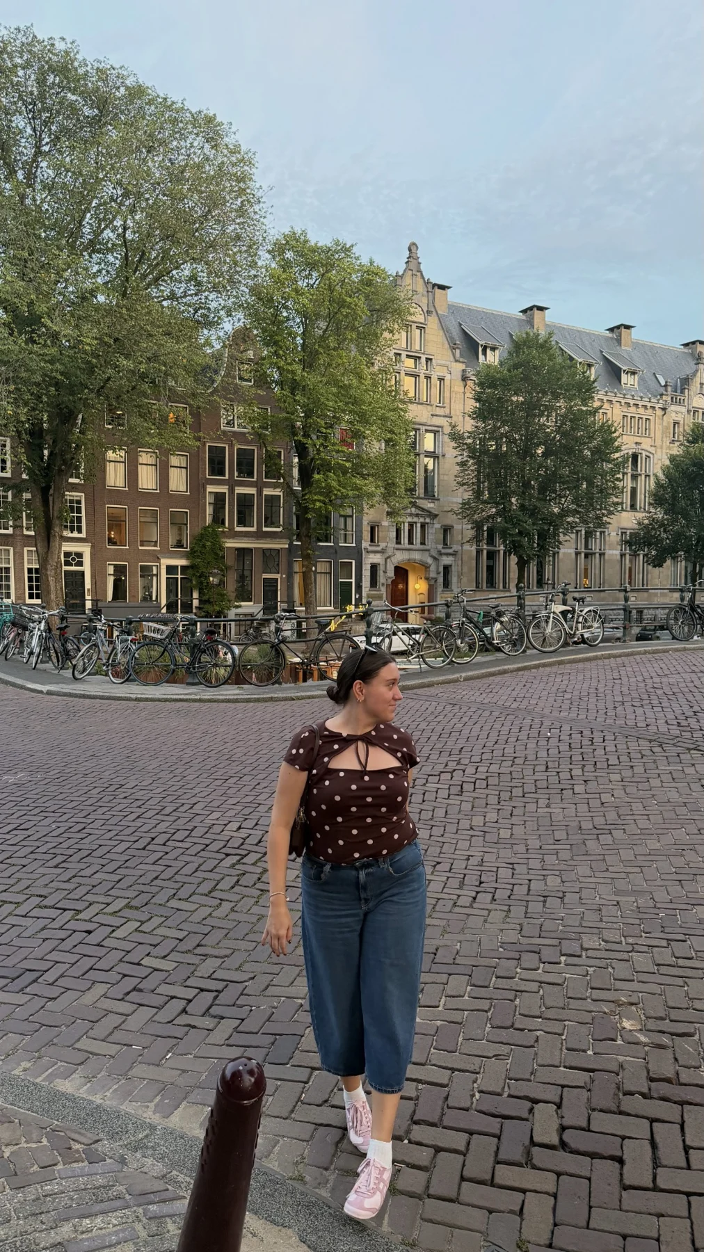 Camila durante su viaje por Ámsterdam