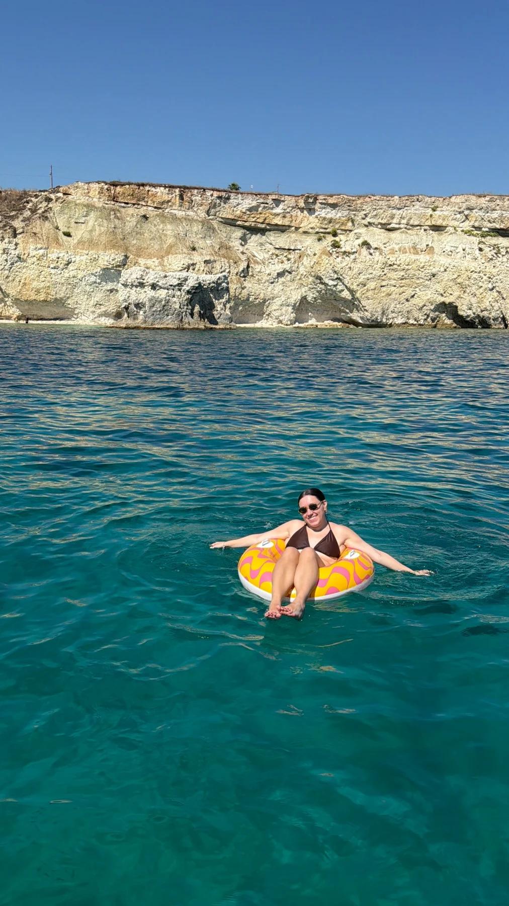 Una pausa en el mar durante el viaje por Sicilia.